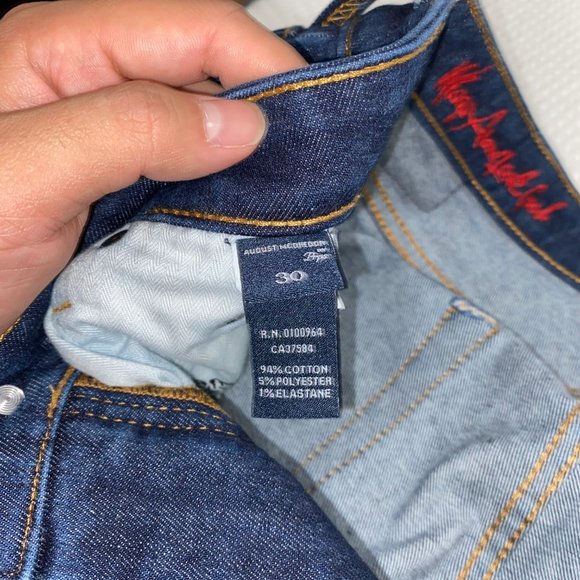 August McGregor Stretch Denim Jeans in Raw Indigo - Picture 4 of 4